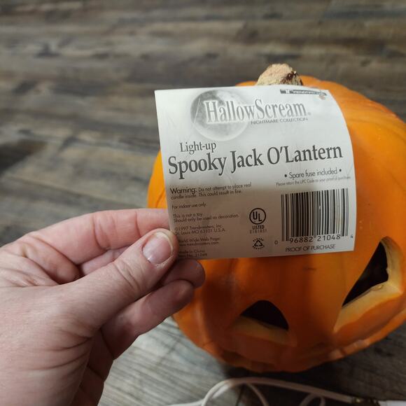 HallowScream foam spooky Jack-o-lantern. Light up Halloween decoration vintage - Picture 4 of 10